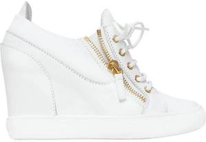 White wedge sneakers