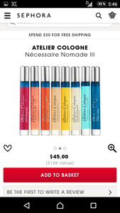 Perfume Atelier Cologne travel sets