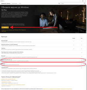 Windows 10 Профессиональная (покупка и обновление не в магазине, а из Windows 10 Домашняя)