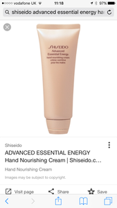 Shiseido Advanced Essential Hand Nourishing Cream 100ml