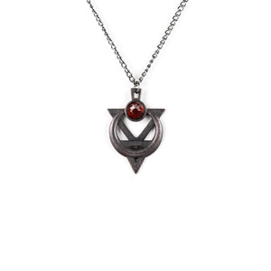 Amulet of Possession Necklace in Slate Steel