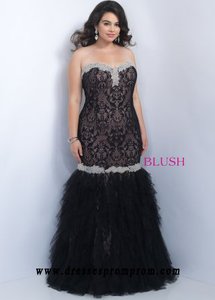 Simple Blush Prom 9102W Vintage Lace Mermaid Plus Size Gown