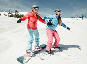 Go snowboarding with friends