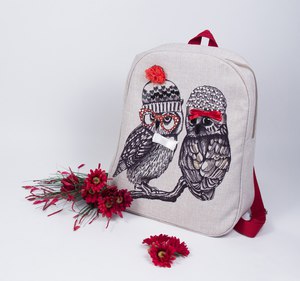 Набор для шитья и вышивания текстильная сумка "Совушки-подружки", Матренин Посад