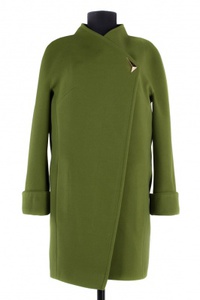 Пальто женское демисезонное Кашемир Зеленый