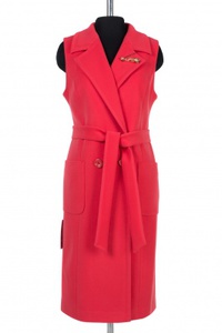 Пальто женское демисезонное (пояс) El Podio Кашемир Коралл