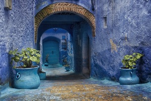 синий город в Марокко