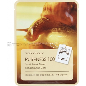 Тканевая маска для лица с улиточным муцином Tony Moly Pureness 100 Snail Mask Sheet