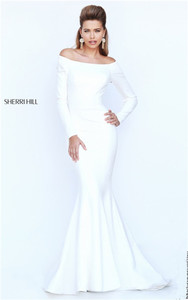 Newest Ivory Girls Online Sleeved Mermaid Style Prom 2017 Dresses In Sherri Hill 50307