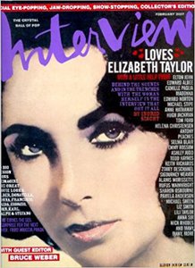 Elizabeth Taylor Cover Interview Magazine February 2007