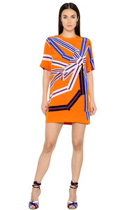 Emilio Pucci Geometric Print T-shirt Dress Orange