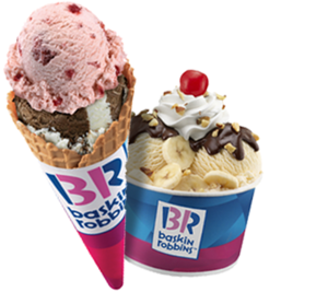 сходить с Даней в Baskin Robbins