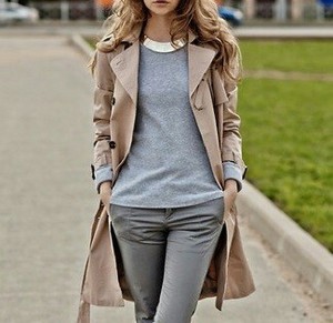 классический бежевый тренч