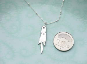 Silver Ferret Necklace/Charm