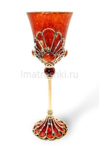 Бокал "Императорский", янтарь, бронза