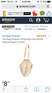 mesh bag with long handles