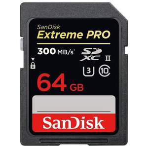 SanDisk Extreme PRO SDXC UHS-II 300MB/s 64GB