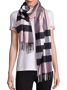 Burberry Heritage Half Mega Check Cashmere Scarf