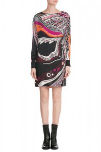 Emilio Pucci Swirling Print Multicolor Mini Dress