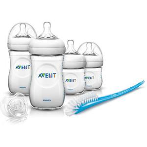 Набор для новорожденных Philips AVENT Серия Natural (пустышка, щеточка)