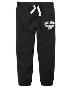 Brushed Fleece Joggers Black 4T