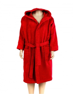 Красный махровый халат