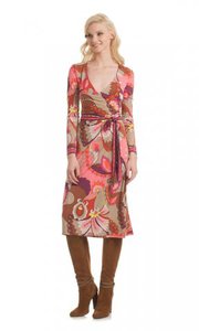 Emilio Pucci Botanical Printed Silk Jersey Wrap Dress