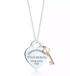 подвеска в форме сердца с ключом Tiffany