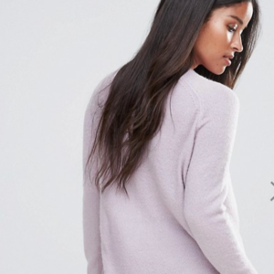 Jumper In Fluffy Yarn With Crew Neck