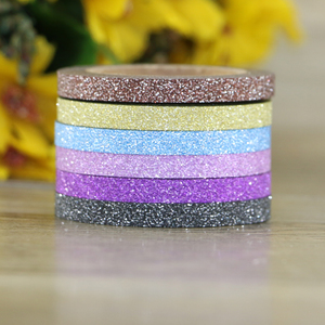6 colors / Set Solid Glitter Tape