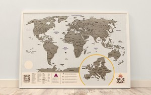 Карта, на которой стираются посещённые страны
