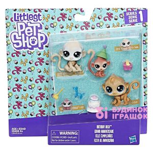 Набор игрушечный симьи Маленький Зоомагазин Littlest Pet Shop семья обезьян (B9346)