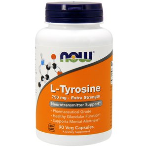 Now Foods, L-тирозин (750 мг, 90 капсул)