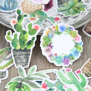 28pcs Tropical Cactus Plant Scrapbooking