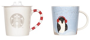 Candy Cane Mug with Silicone Cover (Php595) / Penguin Mug (Php525)