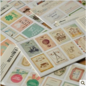 128 pcs Vintage Stamp Sticker
