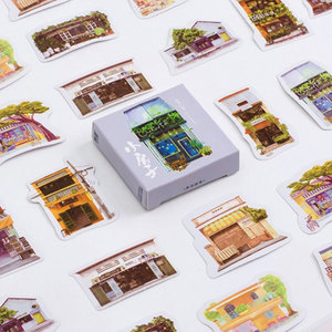 45 pcs mini house paper sticker