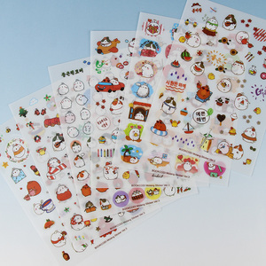 12 Sheets Molang Rabbit Stickers