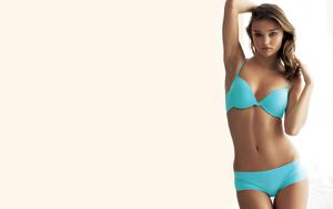 Bra and thons set seamless light blue