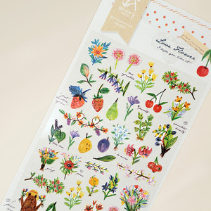 Love Flower paper sticker