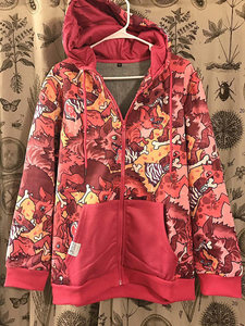 All Over Patterned Hyena Hoodie