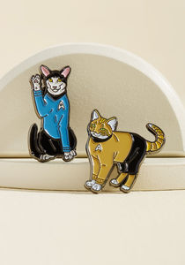 Star Trek Cats Twin Pins by Jenny Parks