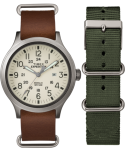 timex Scout 43mm Brown Strap