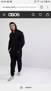 Черный комбинезон ASOS