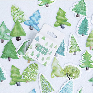 45 pcs/box Vintage tree mini paper sticker