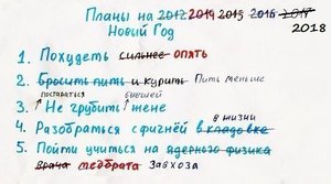 написать план на 2018