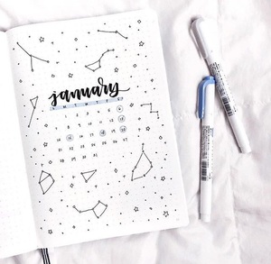 Расчертить Новый год bullet journal