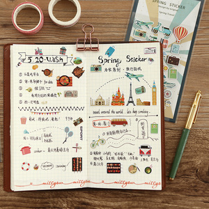 Vintage Travel paper sticker