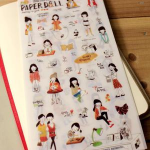 Korean Style Paperdoll Decorative Stickers