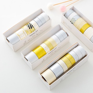 6+2 Gold Silver washi tape set
